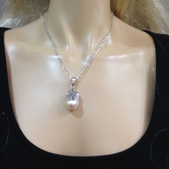 Genuine 1.25in Baroque Pearl Pendant n Earrings - Picture 7 of 16